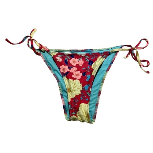 Aerie red floral side tie - aerie,
